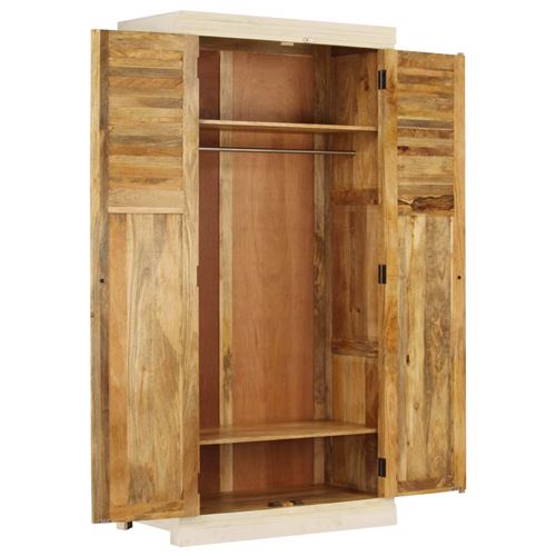 Vidaxl Garde Robe Bois De Manguier Massif 100 X 50 X 200 Cm Achat Prix Fnac