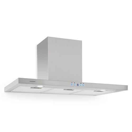 Klarstein RC90WS - Hotte - hotte décorative - largeur : 90 cm - profondeur : 50 cm - evacuation & recyclage - inox brossé
