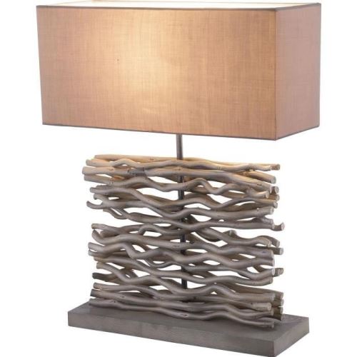 Lampe a poser Bois 50x15x40 cm Gris