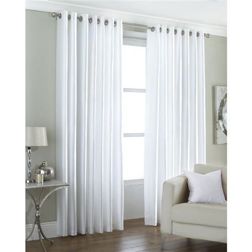 Riva Home Fiji - Ensemble de rideaux à œillets () (Blanc) - UTRV406