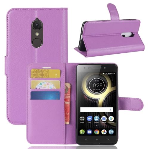 Lenovo K8 Housse Etui Cuir PU Violet Texture Litchi ALS48521
