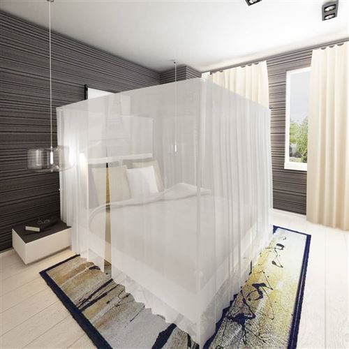 Moustiquaire de lit polyester blanc 2 places