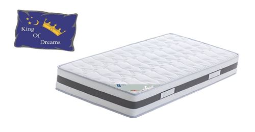 KING OF DREAMS King matelas 160x200 tr&egrave;s ferme mousse &agrave; m&eacute;moire de forme 50 kg/m3 - 23 cm - orthop&eacute;dique
