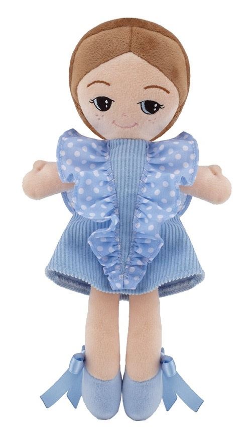 Trudi poupée en tissu avec robe bleue 24 cm