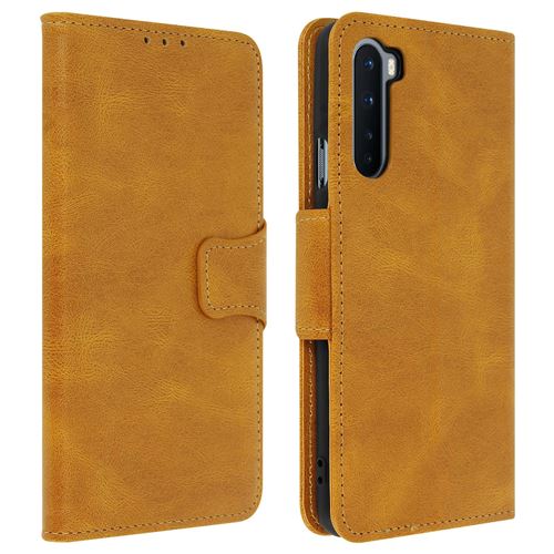 Housse pour OnePlus Nord Folio Vintage Porte-carte Fonction Support Camel
