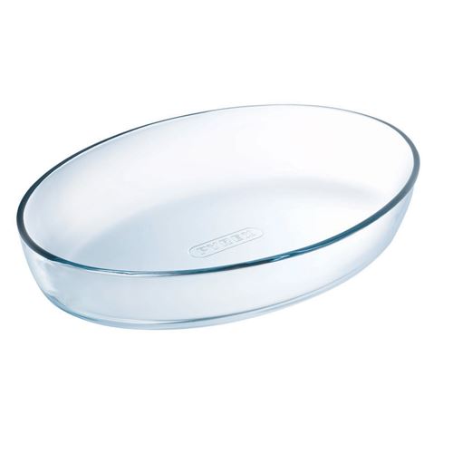 Pyrex 4 Litre Oval Glass Roaster 39 x 27cm in Clear