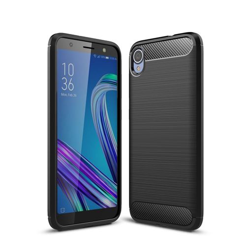 Coque en TPU fibre de carbone noir pour votre Asus ZenFone Live (L1) ZA550KL