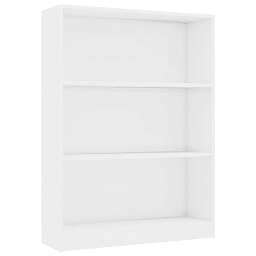 vidaXL Bibliothèque Blanc brillant 80x24x108 cm Aggloméré