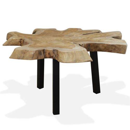 VIDAXL - Table basse - Teck - 80 x 70 x 38 cm - Image 3