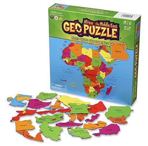 GeoPuzzle Africa and the Middle East - Educational Geography Jigsaw Puzzle (65 pcs) - by Geotoys