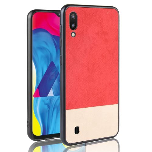 Coque en TPU combo d'épissure bicolore rouge pour votre Samsung Galaxy M10