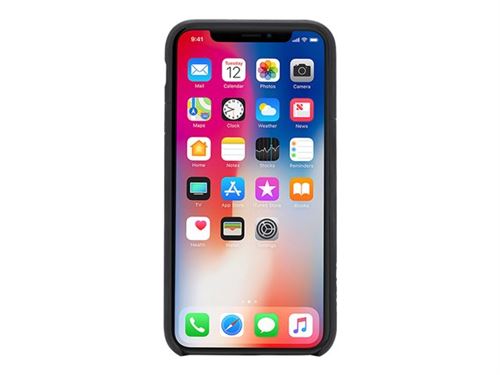 Incase Facet Case - Achterzijde behuizing voor mobiele telefoon - silicone, thermoplastic polyurethaan (TPU) - zwart - voor Apple iPhone X