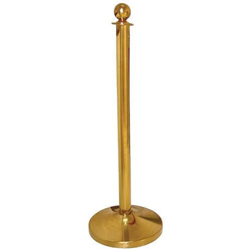 Poteau d'accueil inox laiton à tête ronde