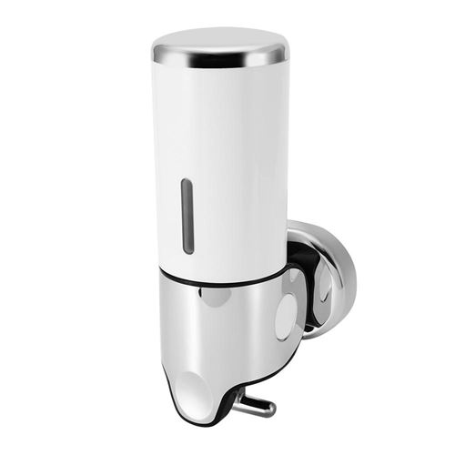 Distributeur de savon liquide mural 500ml Salle de bain douche Cuisine Hôtel (Blanc)