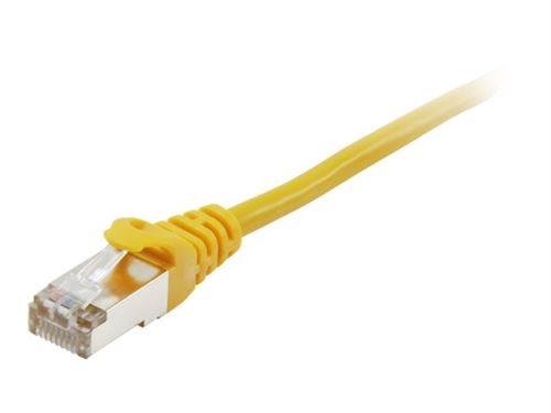 equip Pro - Cordon de raccordement - RJ-45 (M) pour RJ-45 (M) - 5 m - paire torsadée écrantée (F/UTP) - CAT 5e - moulé, bloqué - jaune