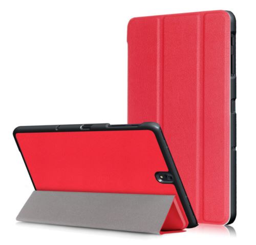 WISETONY® Étui en PU tri-pliure avec support pour votre Samsung Galaxy Tab A T580/T580N/T585 10.1 - Rouge