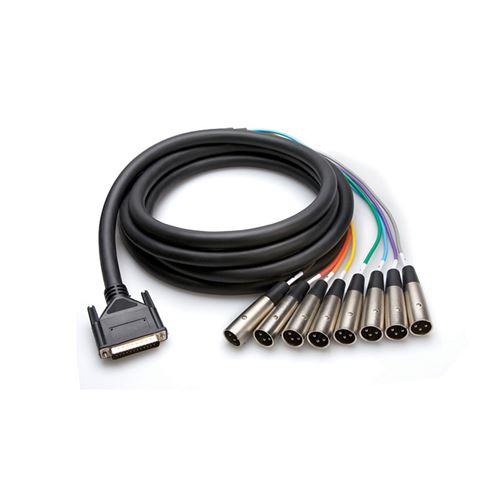 Hosa DTM-803 DB25 -> XLR3M câble multipaire analogique 3m