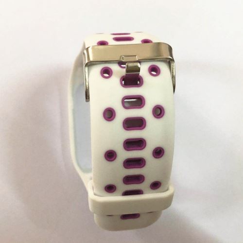Bracelet en silicone pour TomTom Spark Runner 2/3 Golfer2 - Blanc&Violet