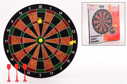 Jeu de fléchettes magnétique Sports Active avec 6 fléchettes