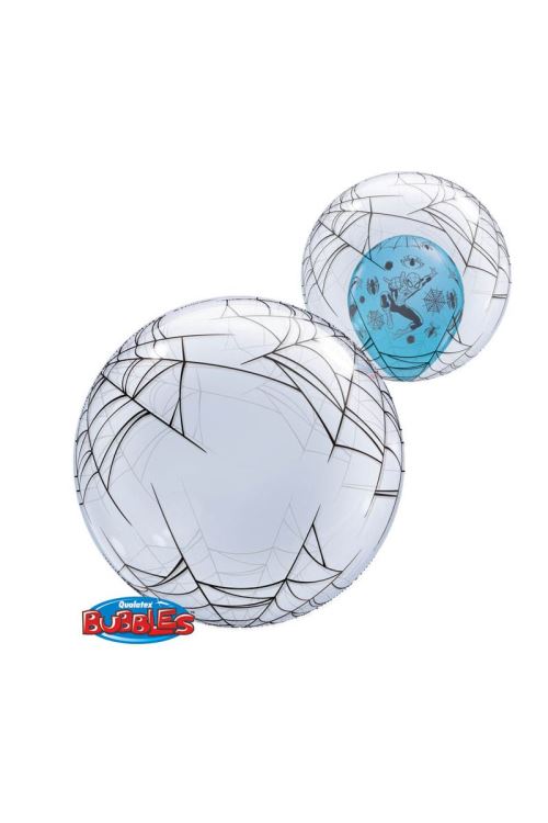 Ballon Bubble Toile D'araignée 61 Cm 24 Qualatex© - Noir - Diamètre: 24 / 61 cm