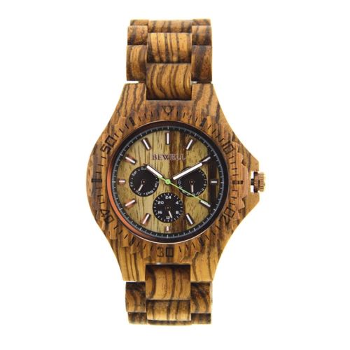 Montre Homme Quartz en bois Zebrano 116B