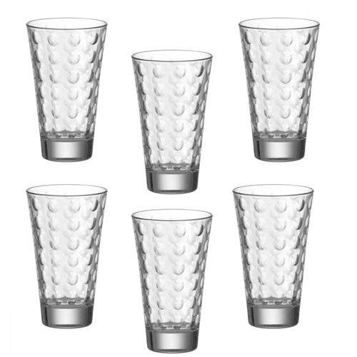 Chope en verre soufflé 30 cl OPTIC - Coffret de 6