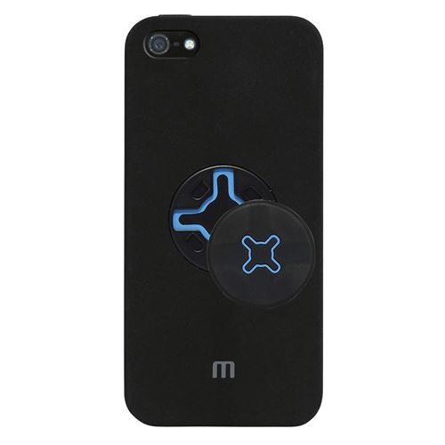 Mobilis U.FIX - Coque de protection pour téléphone portable - métal, silicone, polyuréthanne thermoplastique (TPU) - noir - pour Apple iPhone 5, 5s, SE