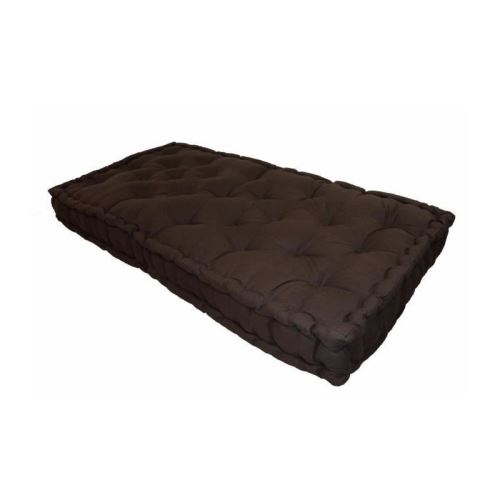 matelas de sol double 60x120x15 cm chocolat
