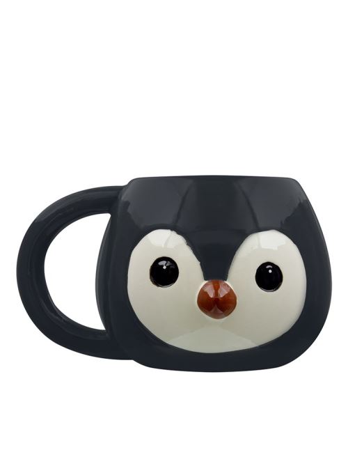 Tasse moulé Cute Penguin noir
