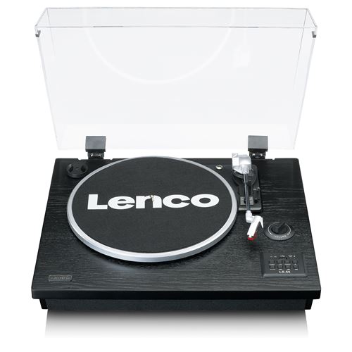 Platine vinyle avec BT, USB, MP3, haut-parleurs Lenco LS-55BK Noir
