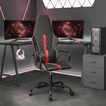 Chaise de bureau Vidaxl H. 118.5 cm non pliable interieur en metal gris - 1