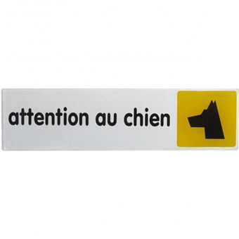 Plaque attention au chien en plastique - Boîte aux lettres et numéros ...