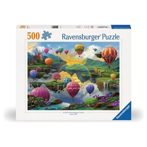 Non Communiqué Bleu Puzzle La Vallee Des Montgolfieres 500P