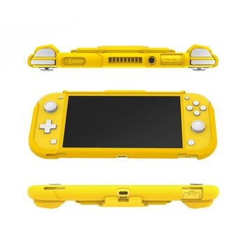 Switch Lite Protective Case DOBE2 avec Support, Rangement Cartes,Jaune - 1