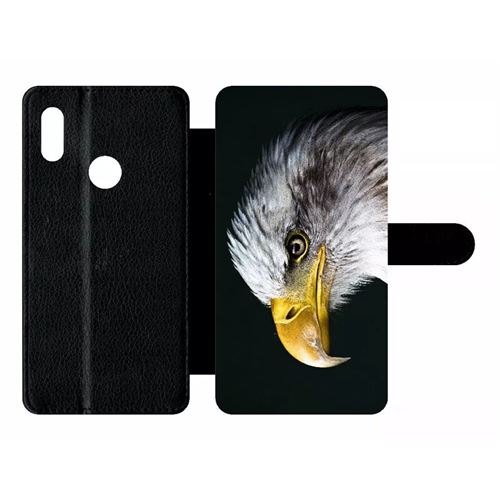 Etui My-Kase pour Y6S 2019 - tete d'aigle royal - Simili-cuir Noir
