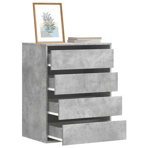 Commode d'angle gris béton 60x41x76 cm bois d'ingénierie - Vidaxl