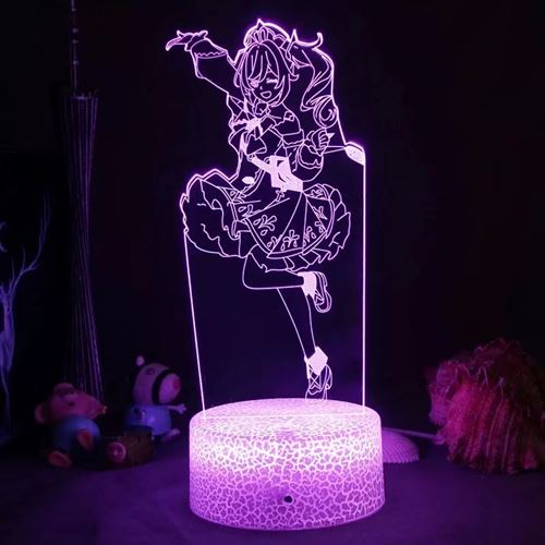 Lampe 3D Tactile Veilleuses Enfant MJ2039 Genshin Impact a 16 Couleurs avec Telecommande