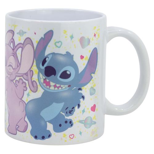 Non Communiqué Blanc Mug Stitch En Céramique Haute Qualité 325Ml Collection Stitch Et Angel Disney