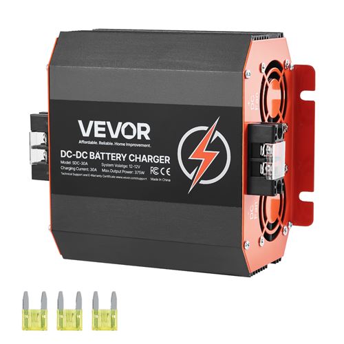 VEVOR Chargeur batterie CC-CC 12 V 30 A, 375 W,