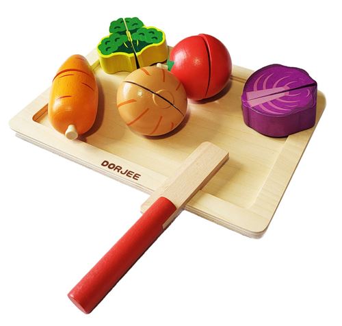 Maxi Set - Fruits et légumes à découper Green Market en bois