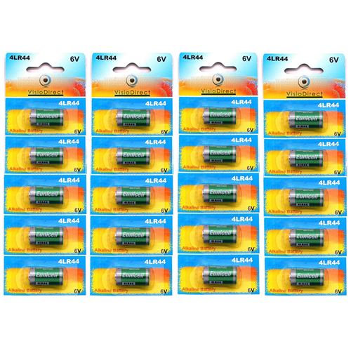 Lot de 20 Piles Alcaline 6V Type 4LR44 compatibles 4AG13 4A76 476A - Visiodirect -