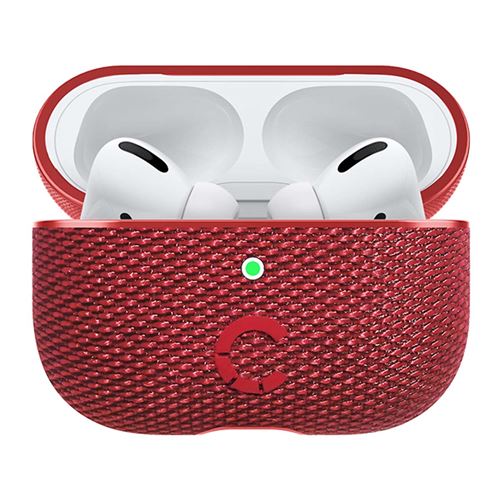 Cygnett Étui de Protection Tekview pour AirPods Pro Rouge en Tissu Antichoc et Antidérapant - Image 4