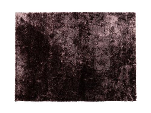 Tapis shaggy à poils longs en microfibre brillant TAIKO - 200 x 290 cm - Mauve