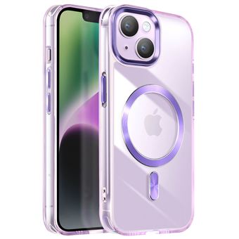 Coque MagSafe pour iPhone 15 Plus et 14 Plus Dos Cristal Color Avizar Violet - 1