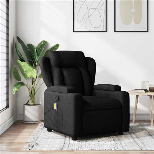 Non Communiqué Noir Fauteuil De Massage Inclinable Tissu