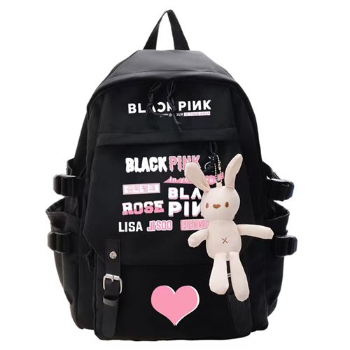 Sac à Dos Blackpink pour Filles (SD1862) 32*13*45 cm Noir