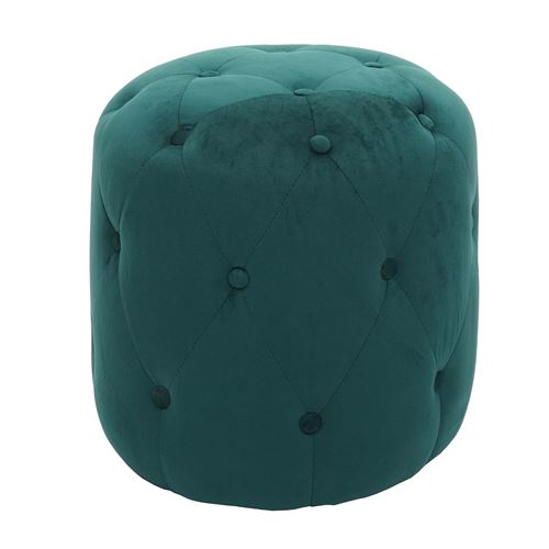 Mendler Vert Tabouret Design En Velours - Image 3