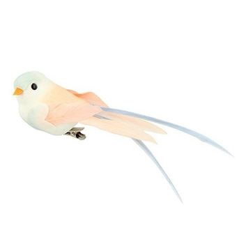 12 oiseaux à plumes en papier - couleurs pastel - 1