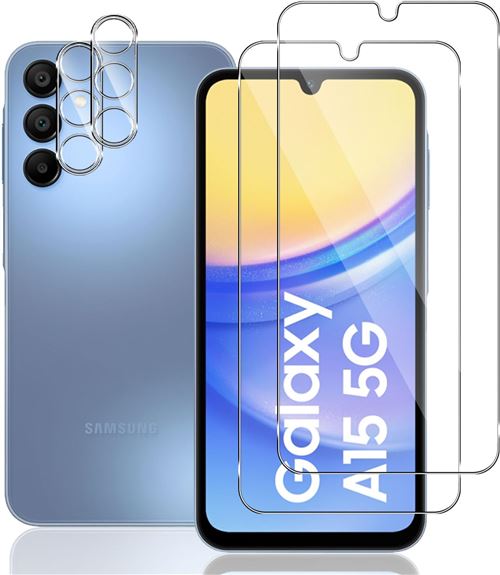 Verres Trempes et Protections Camera Arriere Transparent X2 Pour Samsung Galaxy A15 Little Boutik©