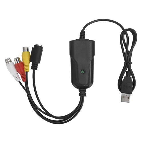 Carte de capture audio de convertisseur vidéo USB 2.0 pour Windows 8 noir